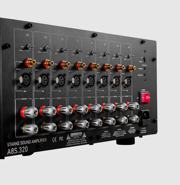 Starke Sound A8S.320 8-channel amplifier, Class A+AB, 300 watts per channel at 4 Ω