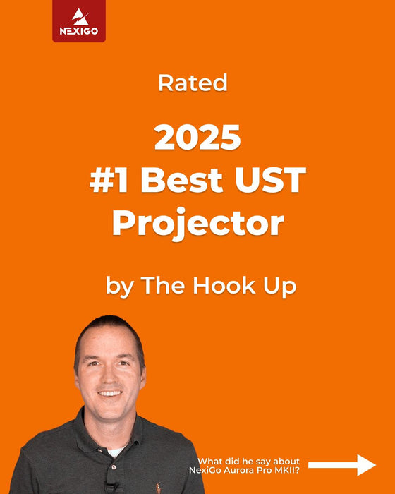 NexiGo Aurora Pro MKII UST Tri-Color Laser Projector, Triple Color Laser TV