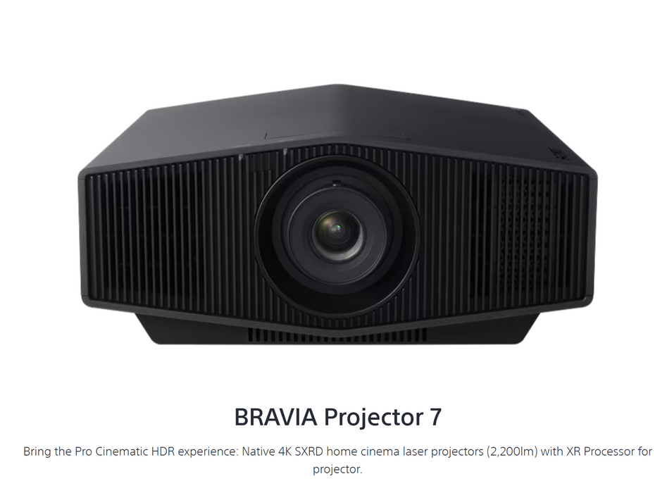 Sony VPL-XW5100 (BRAVIA Projector 7) 4K HDR Laser Home Theater Projector with Native 4K SXRD Panel