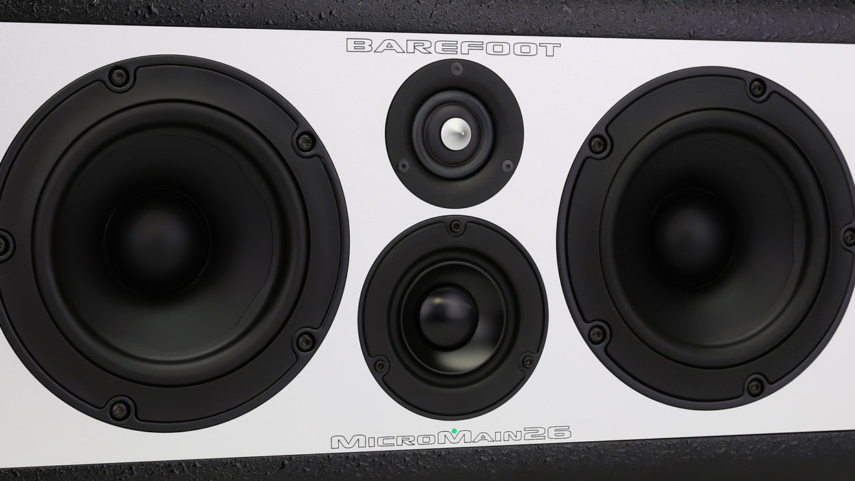 BAREFOOT SOUND MICROMAIN26 SPEAKER, 4-WAY ACTIVE STUDIO MONITOR WITH DUAL-FORCE™ TECHNOLOGY, SG OFFICIAL SET