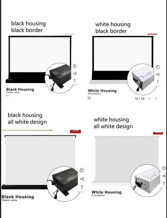 [Best Seller] VIVIDSTORM S Lite Hyper Motorized Tension Floor Rising Lenticular ALR Projector Screen