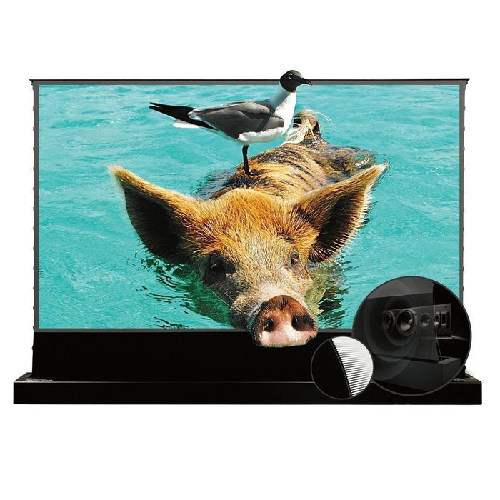 [Acoustic]VIVIDSTORM S PRO P Motorized Tension Floor Rising UST ALR Perforated Projector screen
